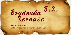 Bogdanka Kerović vizit kartica